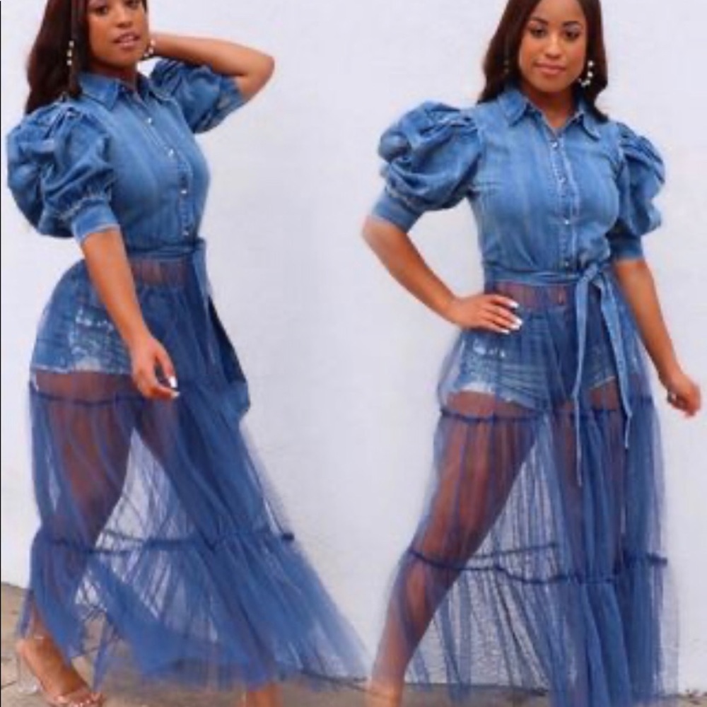 Blue Jean dress top